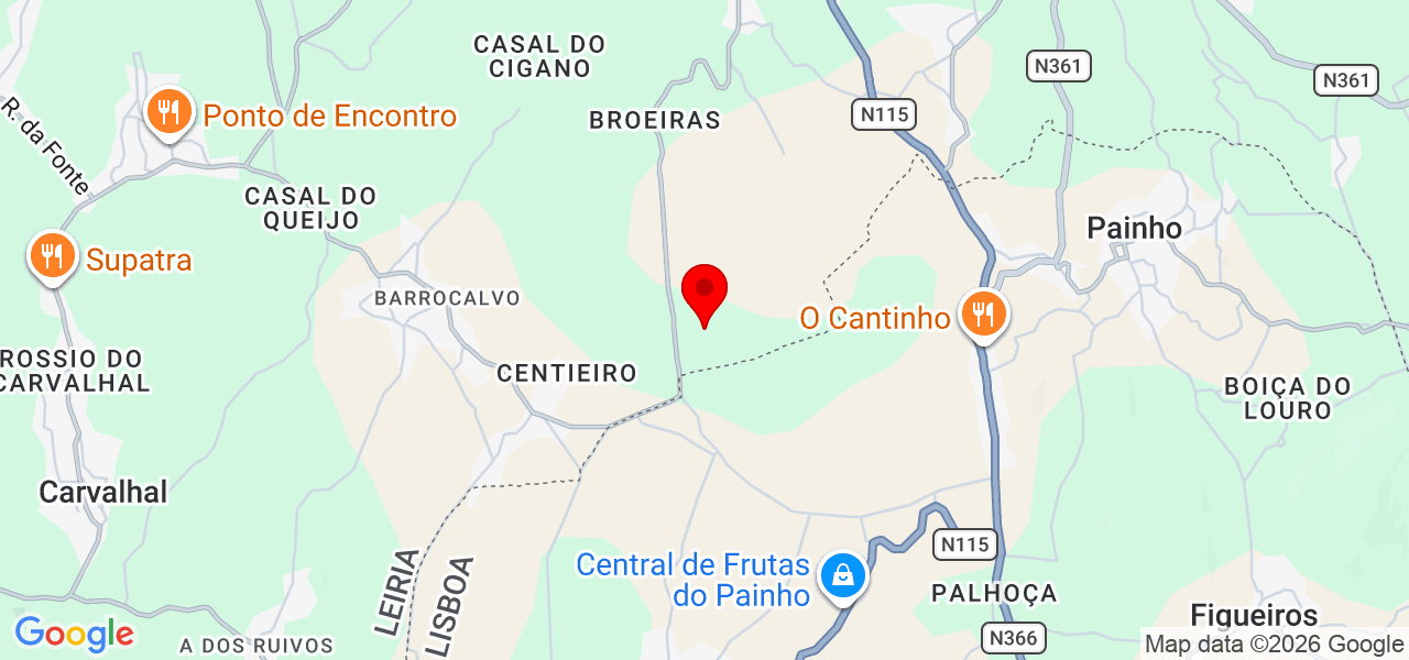 Casal limpeza - Leiria - Caldas da Rainha - Mapa