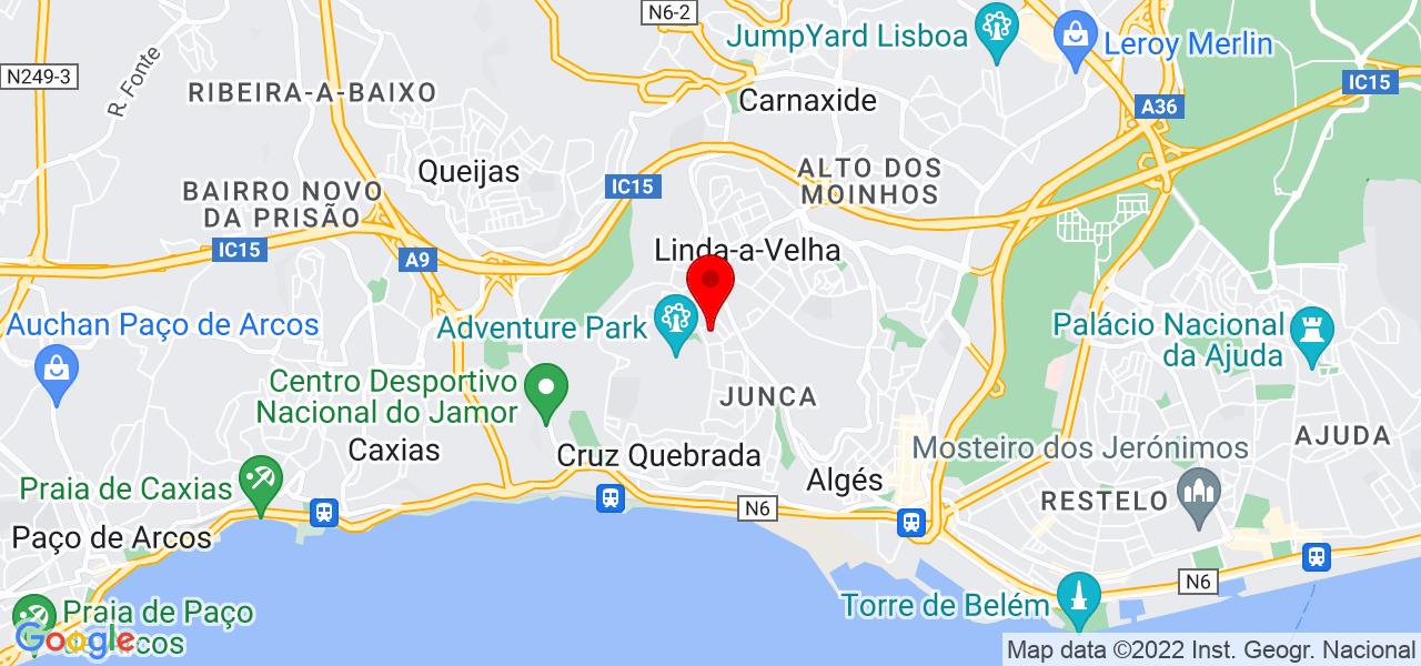 Capulanas com hist&oacute;rias - Lisboa - Oeiras - Mapa