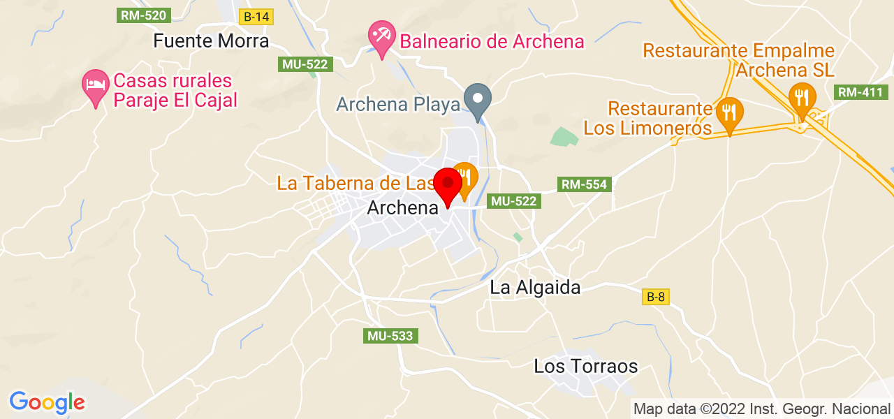 Wayna - Región de Murcia - Archena - Mapa
