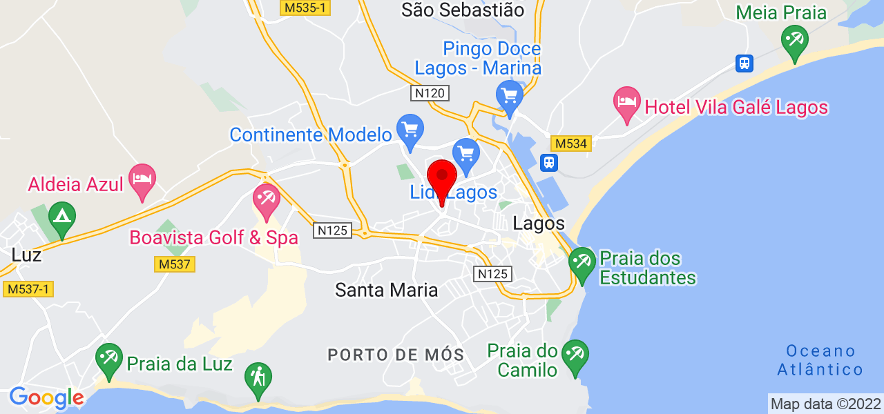 Ara&uacute;jo - Faro - Lagos - Mapa