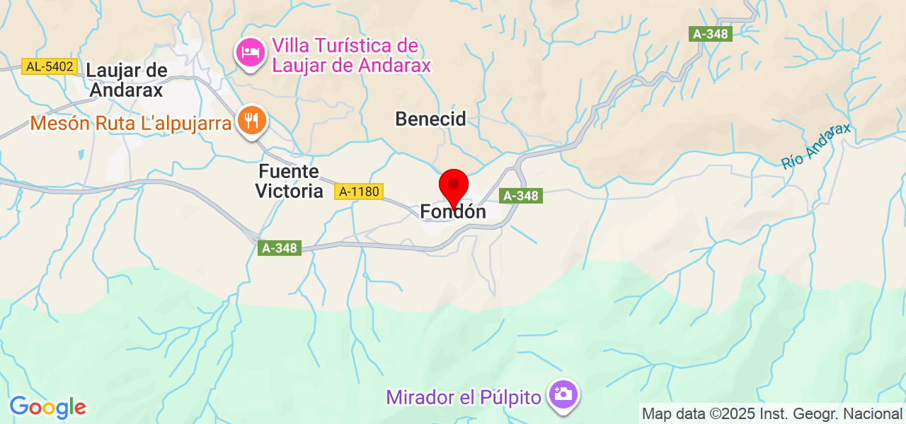 Tienda en l&iacute;nea Chica Mano dise&ntilde;o - Andalucía - Fondón - Mapa