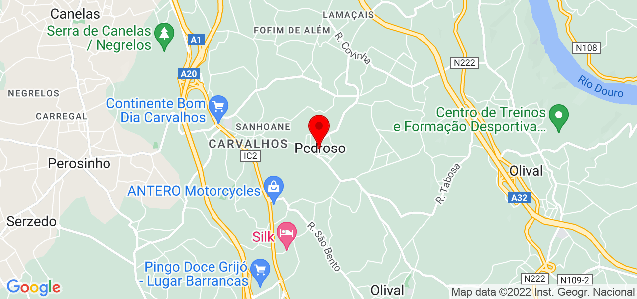Belmira - Porto - Vila Nova de Gaia - Mapa