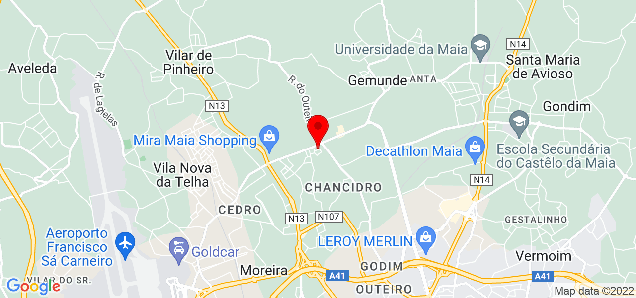 Estofador Autom&oacute;vel - Porto - Maia - Mapa