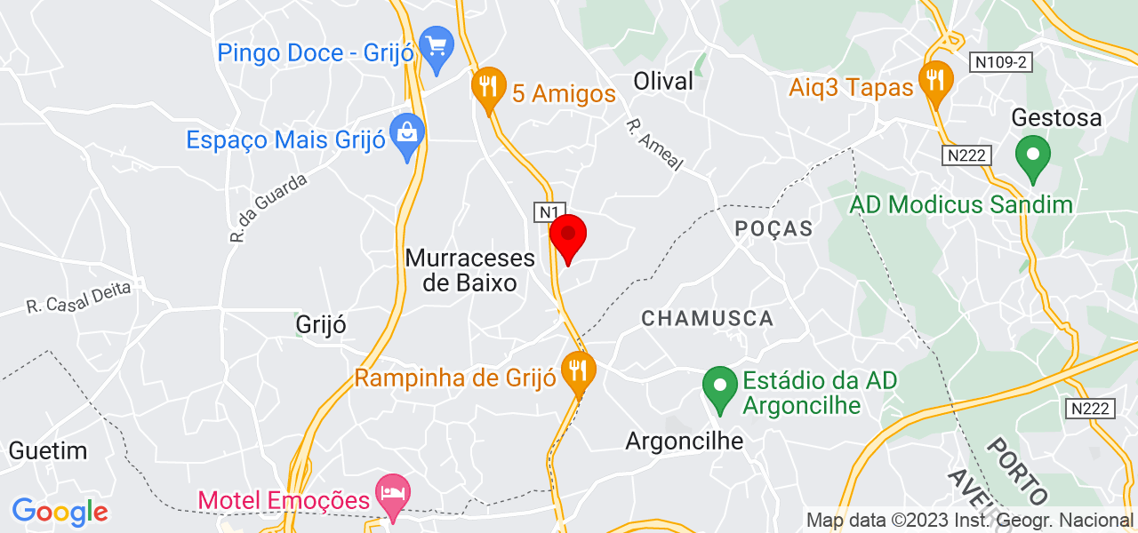 Jer&oacute;nimo Silva - Porto - Vila Nova de Gaia - Mapa