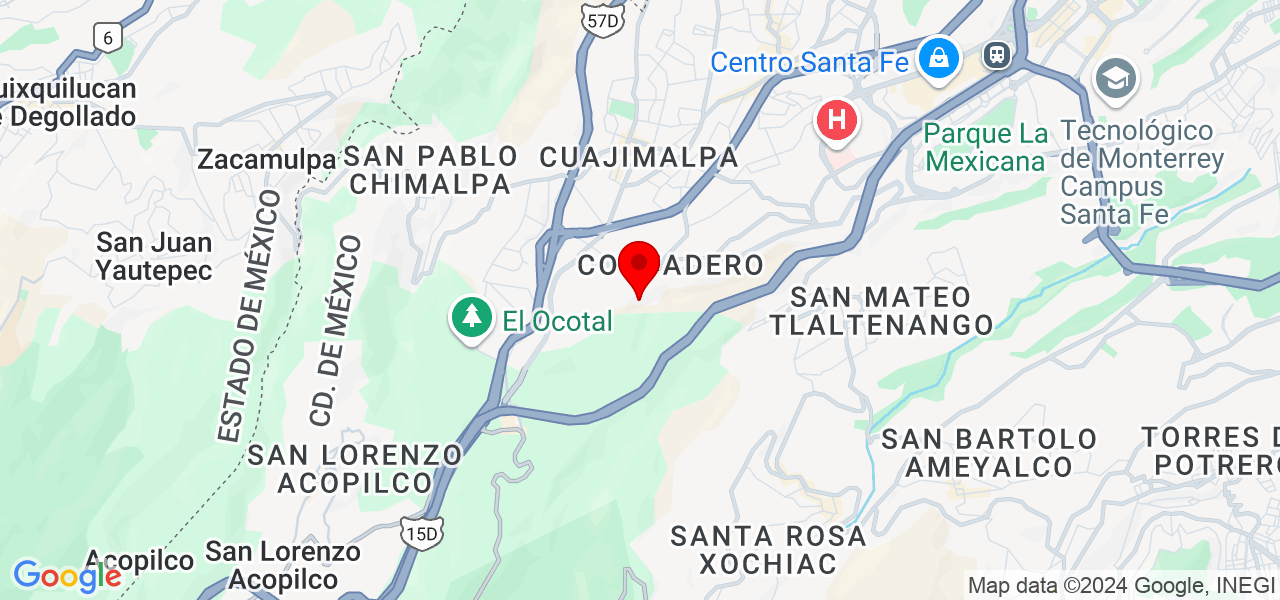 INSSYL - Ciudad de Mexico - Cuajimalpa de Morelos - Map