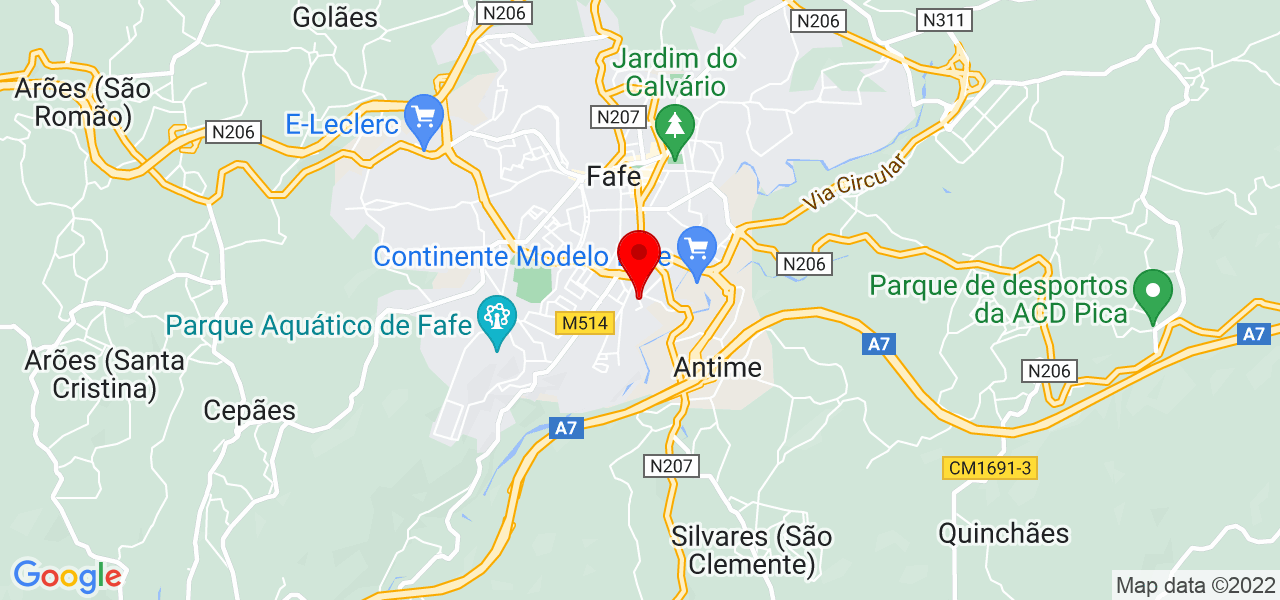 Afagar soalho Pinturas geral - Braga - Fafe - Mapa