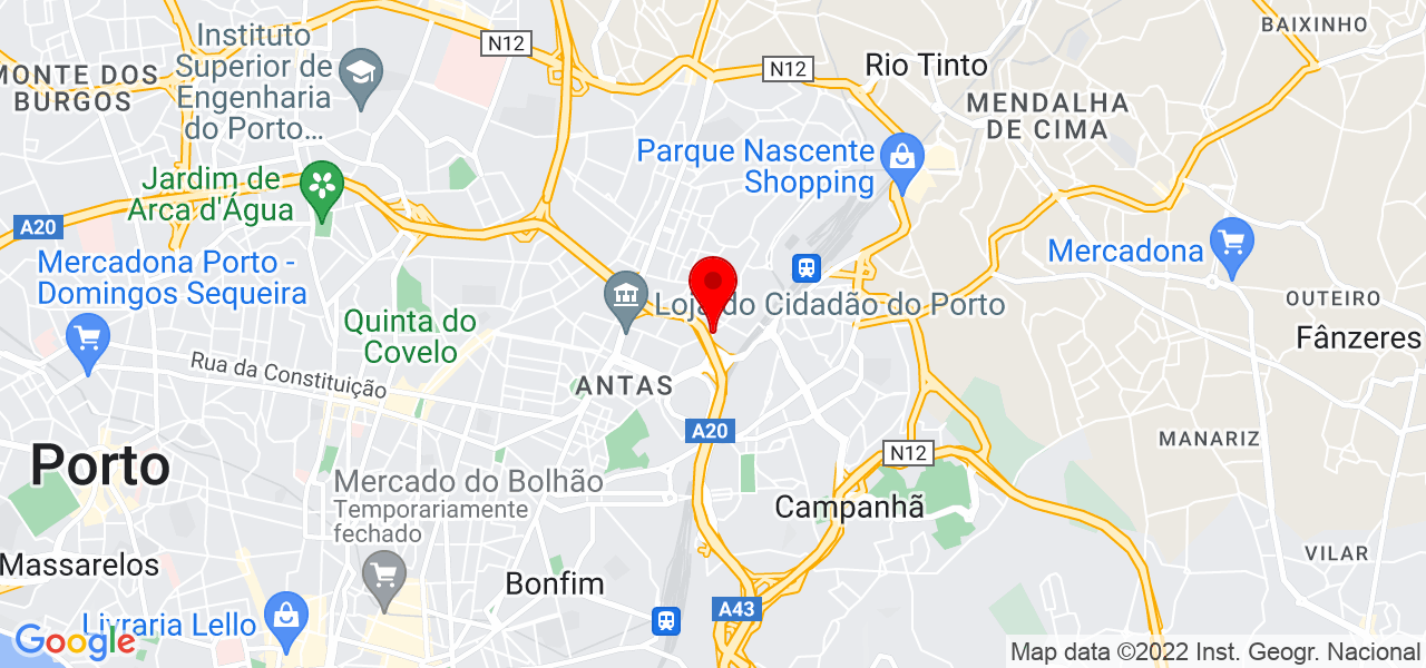 Luna Andr&eacute; - Porto - Porto - Mapa