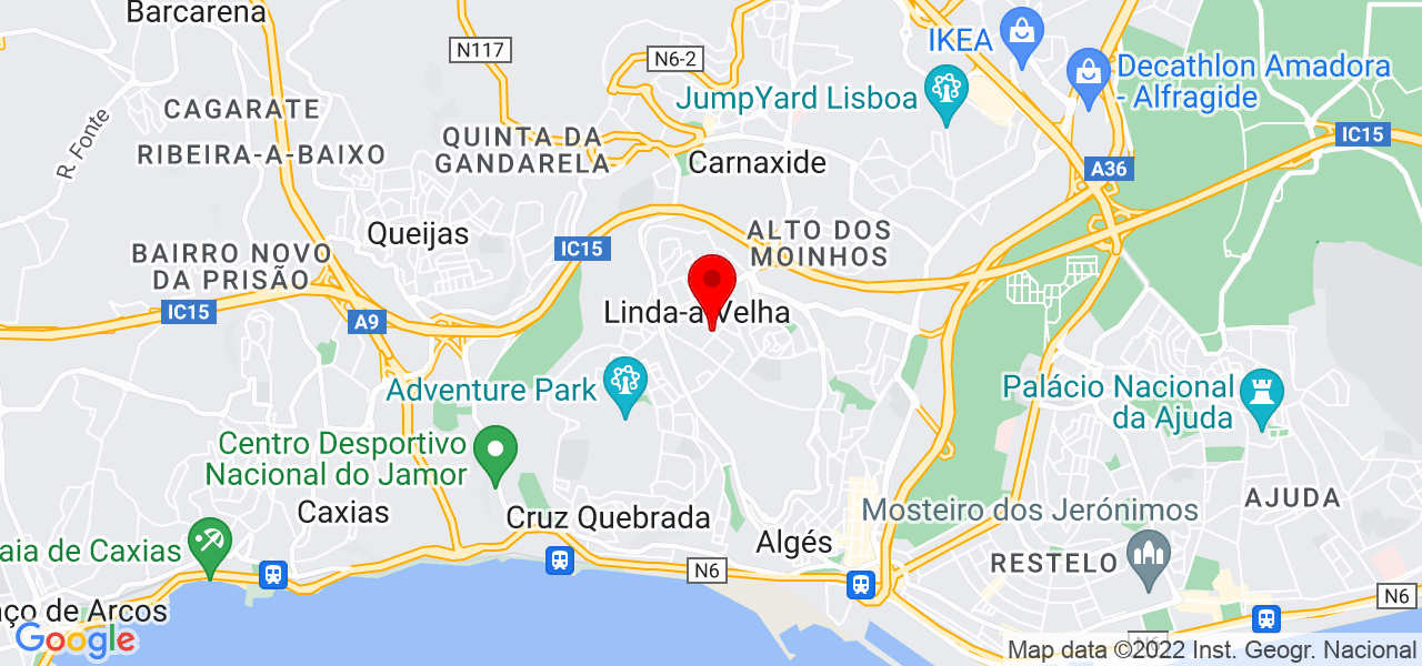 Vin&iacute;cius - Lisboa - Oeiras - Mapa