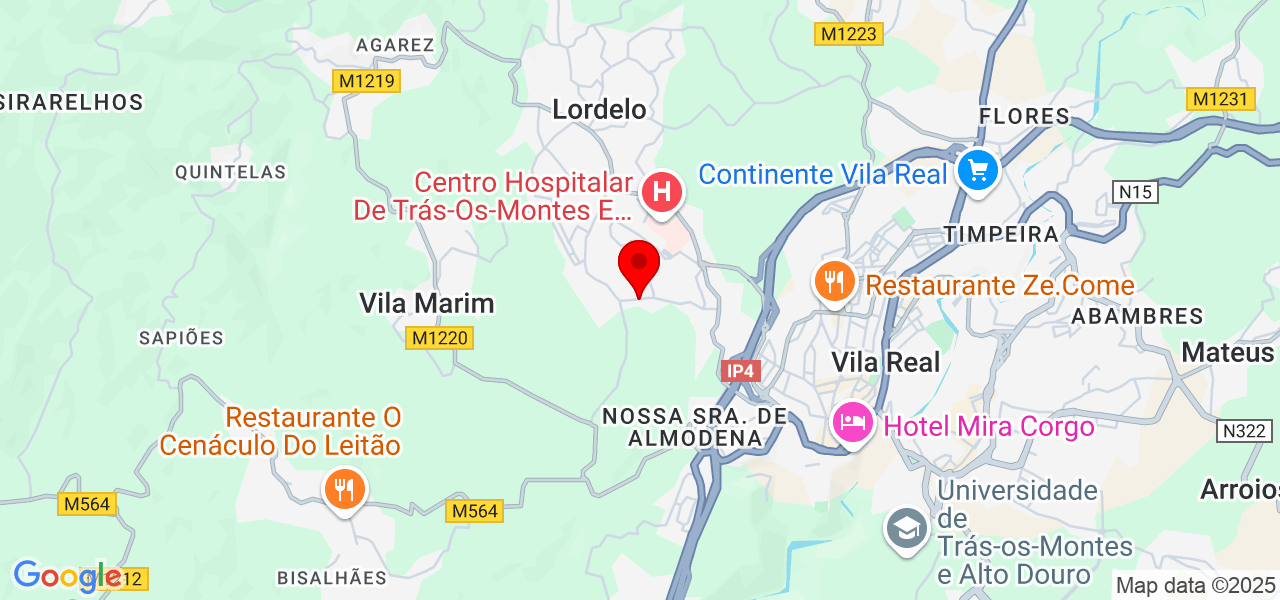 Fernando Rodrigues - Vila Real - Vila Real - Mapa