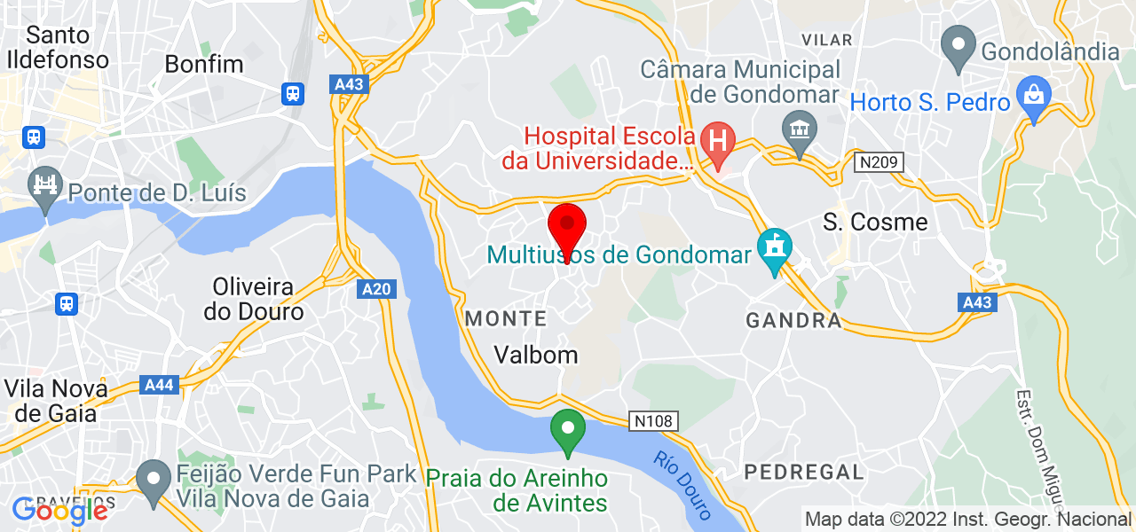 Deolindo Sousa Faria Lima - Porto - Gondomar - Mapa