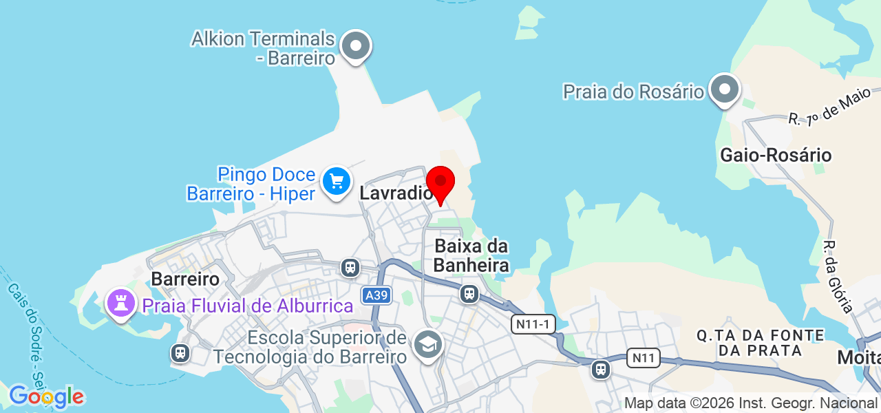 Serralheiro do Campo - Setúbal - Barreiro - Map