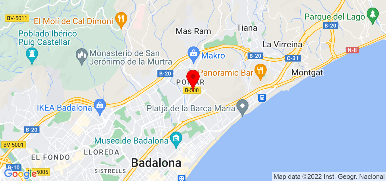 Pinturas Trillo - Cataluña - Badalona - Mapa