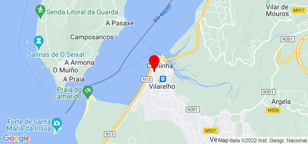 Damiana Matos - Viana do Castelo - Caminha - Mapa