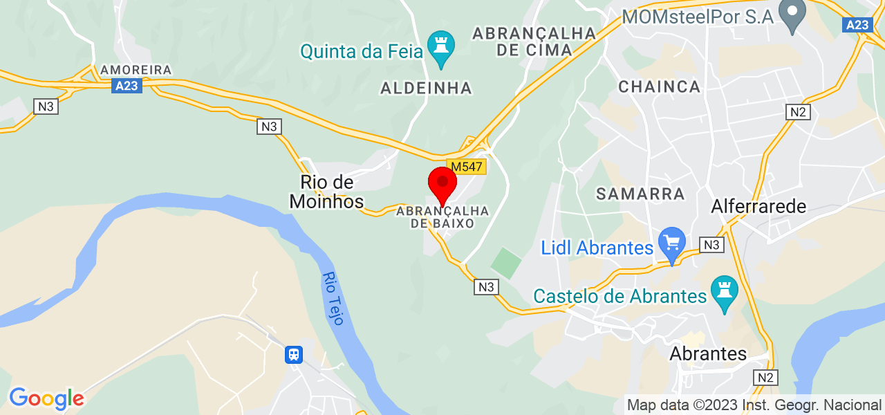F M SERVICES UNI - Santarém - Abrantes - Mapa