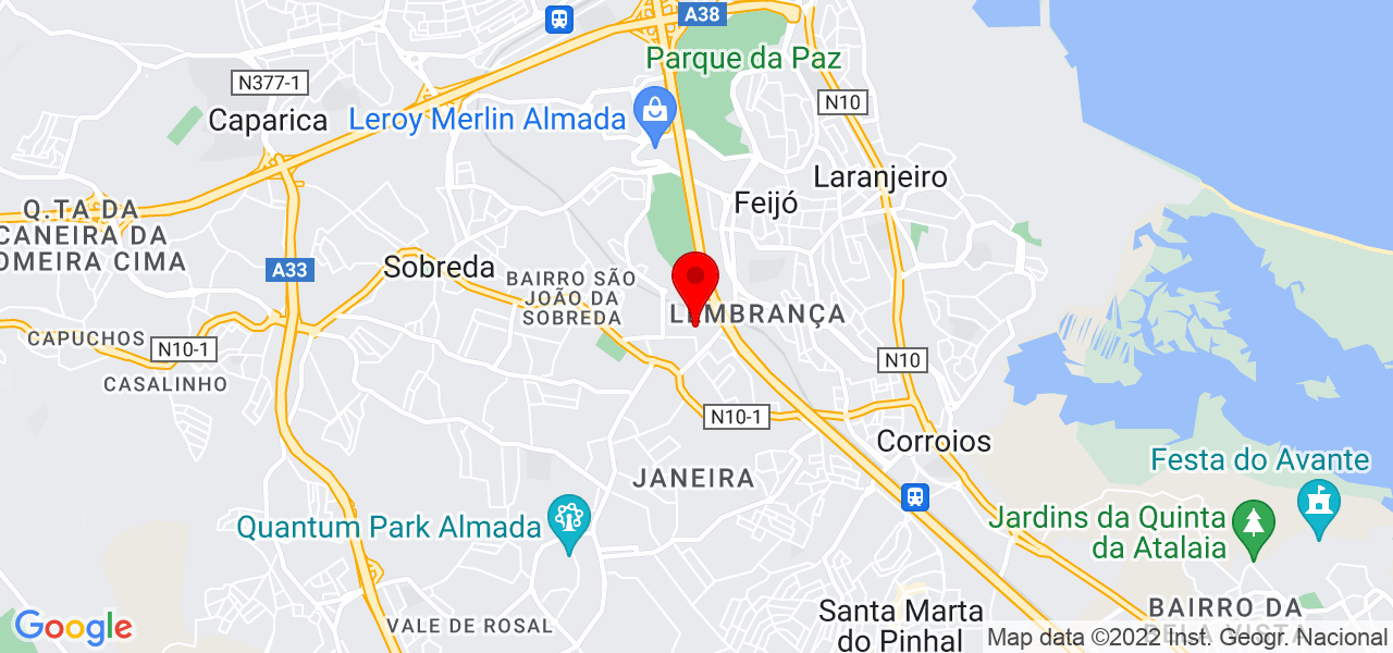 Siqueiras bem-estar - Setúbal - Almada - Mapa