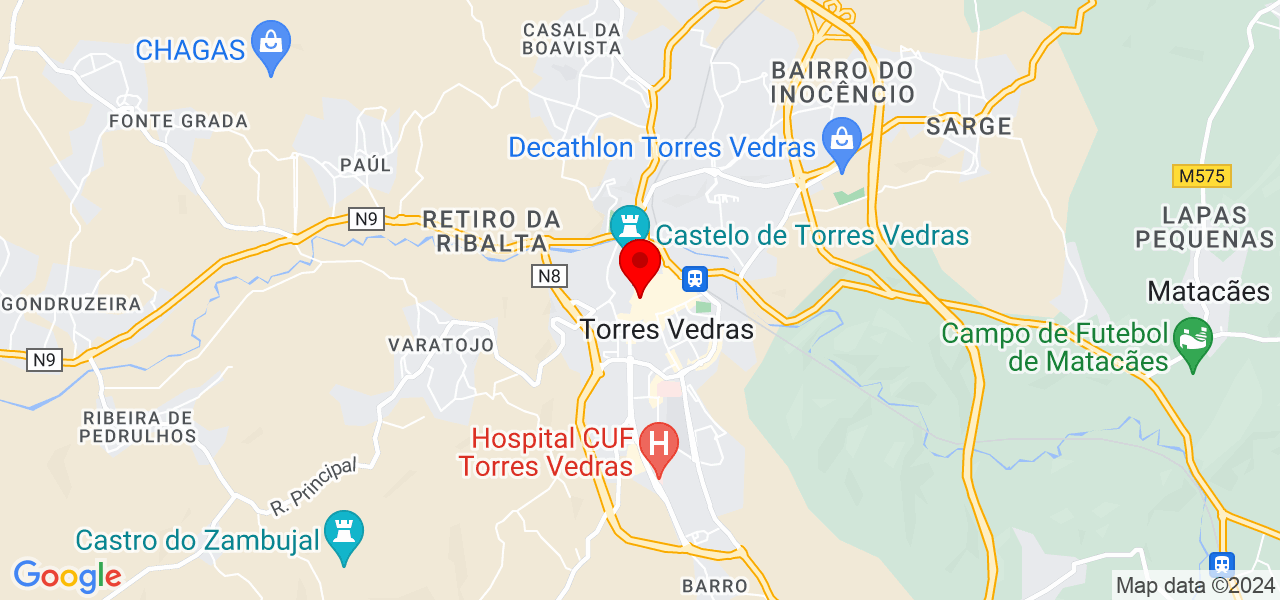 Carina Baptista - Lisboa - Torres Vedras - Mapa