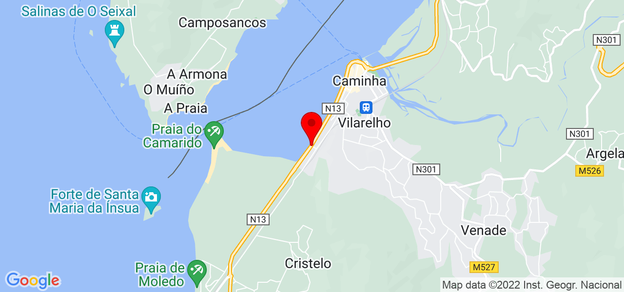 Marta sousa - Viana do Castelo - Caminha - Mapa