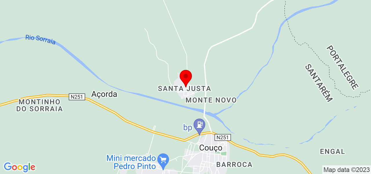 F&aacute;bio Vicente - Santarém - Coruche - Mapa