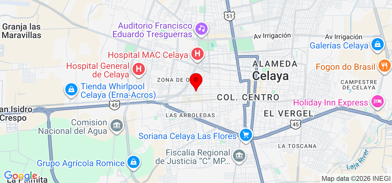 Daniel Astilleros Granados - Guanajuato - Celaya - Mapa