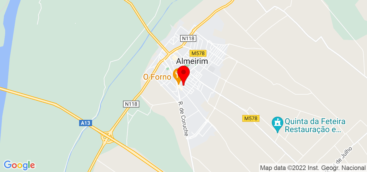 Alfrigo - Santarém - Almeirim - Mapa