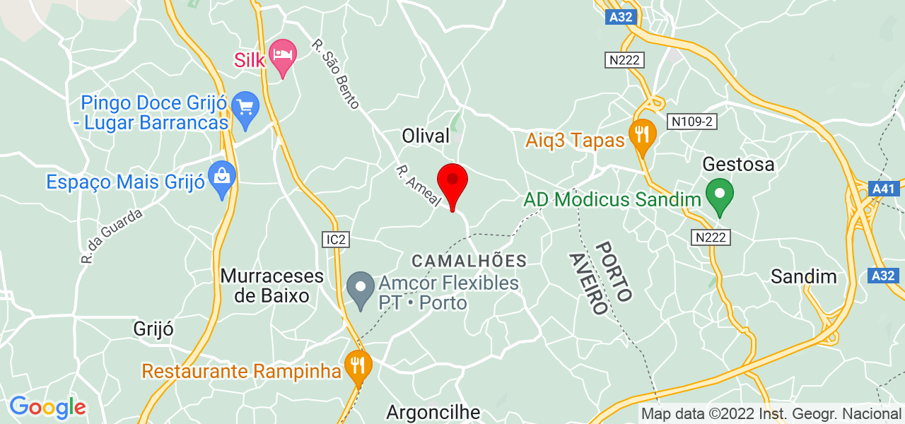 J. Andr&eacute; Pinho - Porto - Vila Nova de Gaia - Mapa