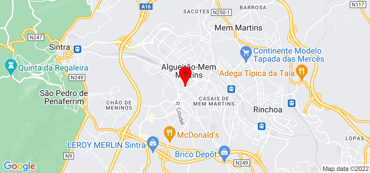 Colinemflecha Unipessoal LDA - Lisboa - Sintra - Mapa