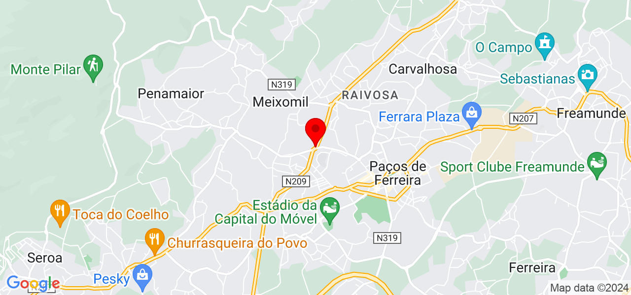 Lurdes Pinto - Porto - Paços de Ferreira - Mapa