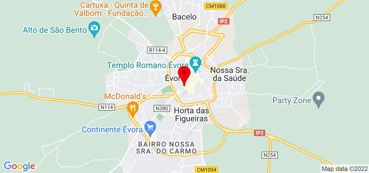 Nuno Nunes - Évora - Évora - Mapa