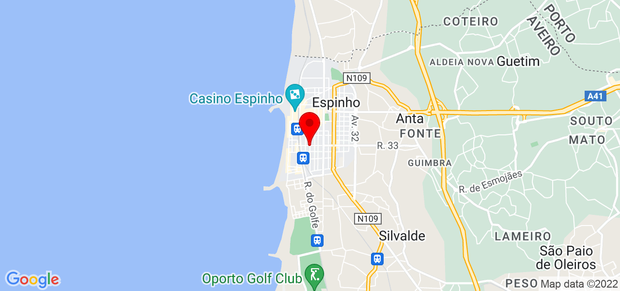 Anselmo Ribeiro Web Development - Aveiro - Espinho - Mapa