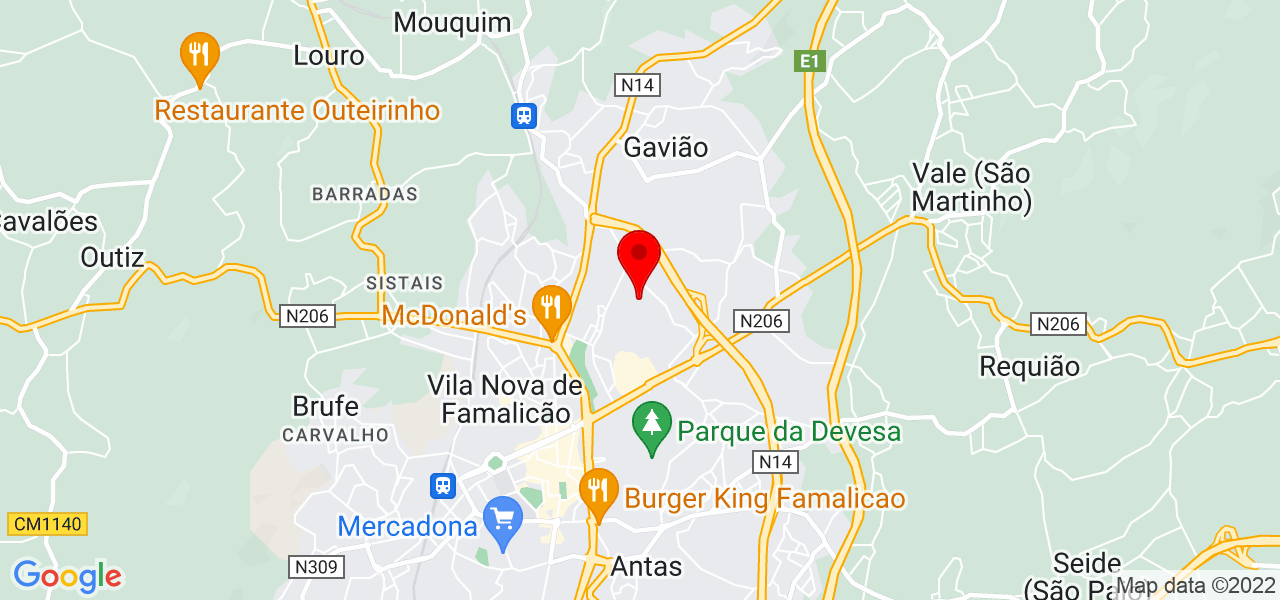Alexandra - Braga - Vila Nova de Famalicão - Mapa