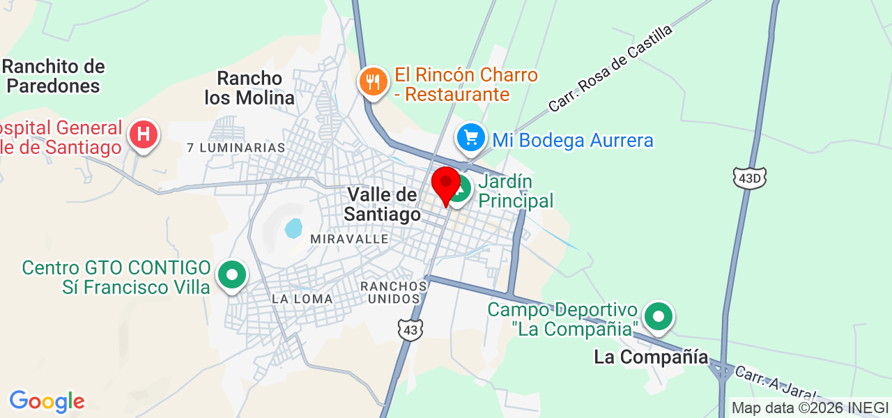 Manuel Sandoval - Guanajuato - Valle de Santiago - Mapa