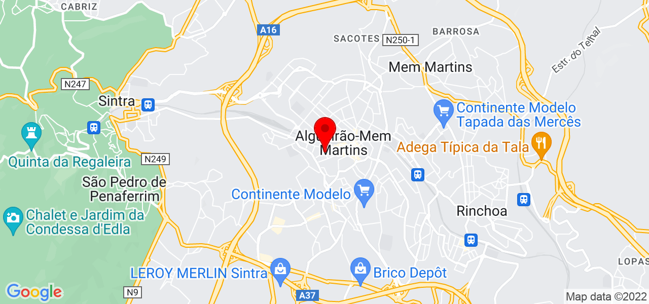 Rebou&ccedil;as - Lisboa - Sintra - Mapa