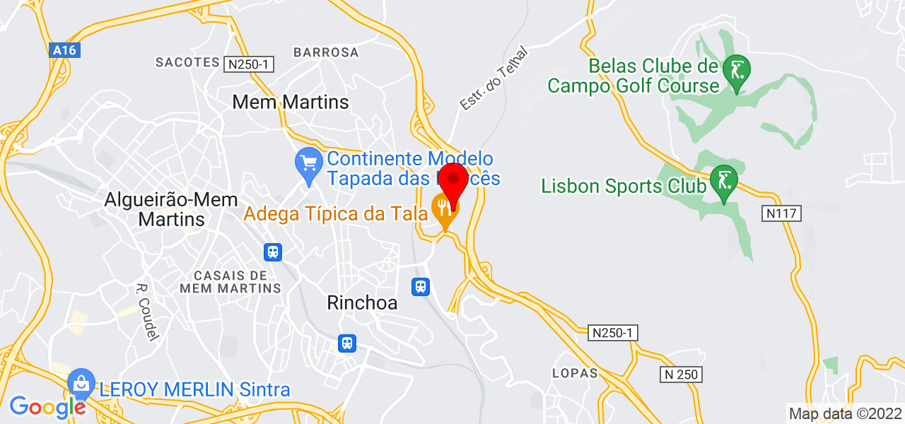 Criar com Garra - Lisboa - Sintra - Mapa
