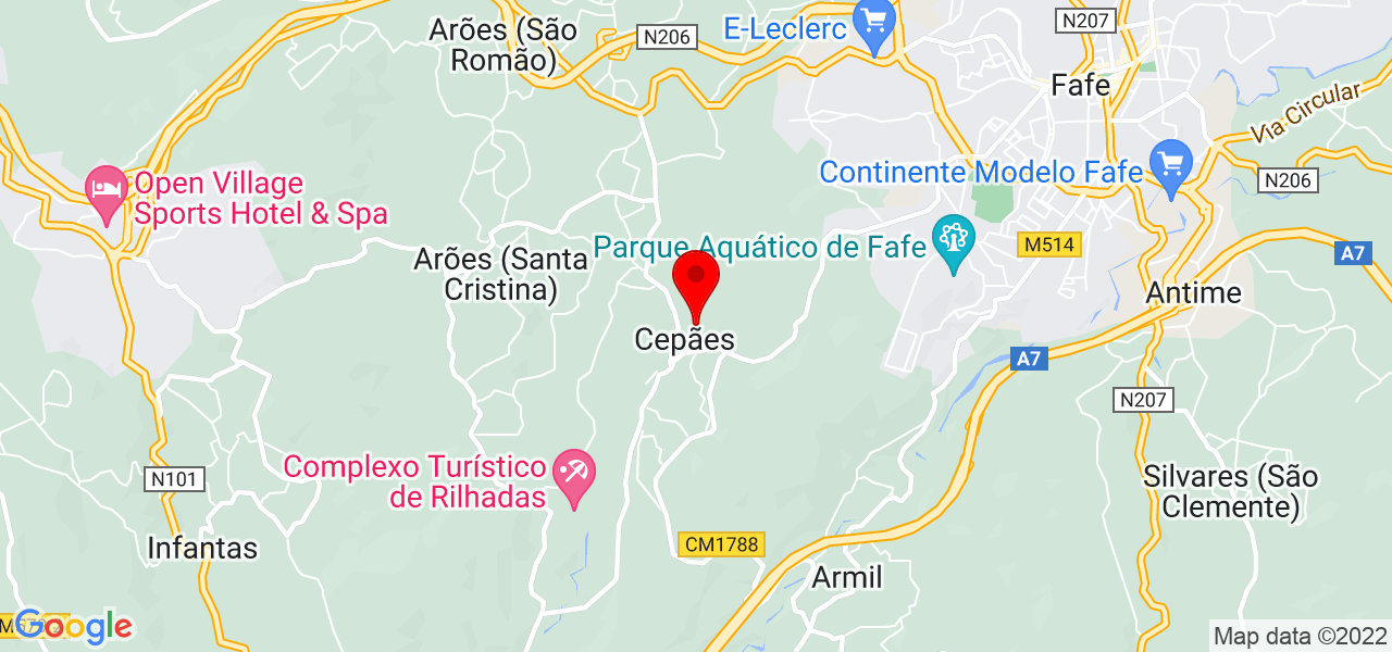 Luís Pacheco - Braga - Fafe - Mapa