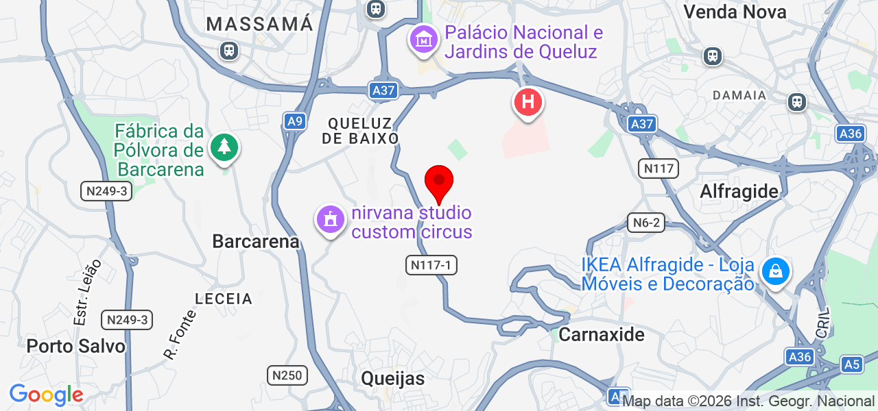 Lagoa de Zeus - Lisboa - Amadora - Map