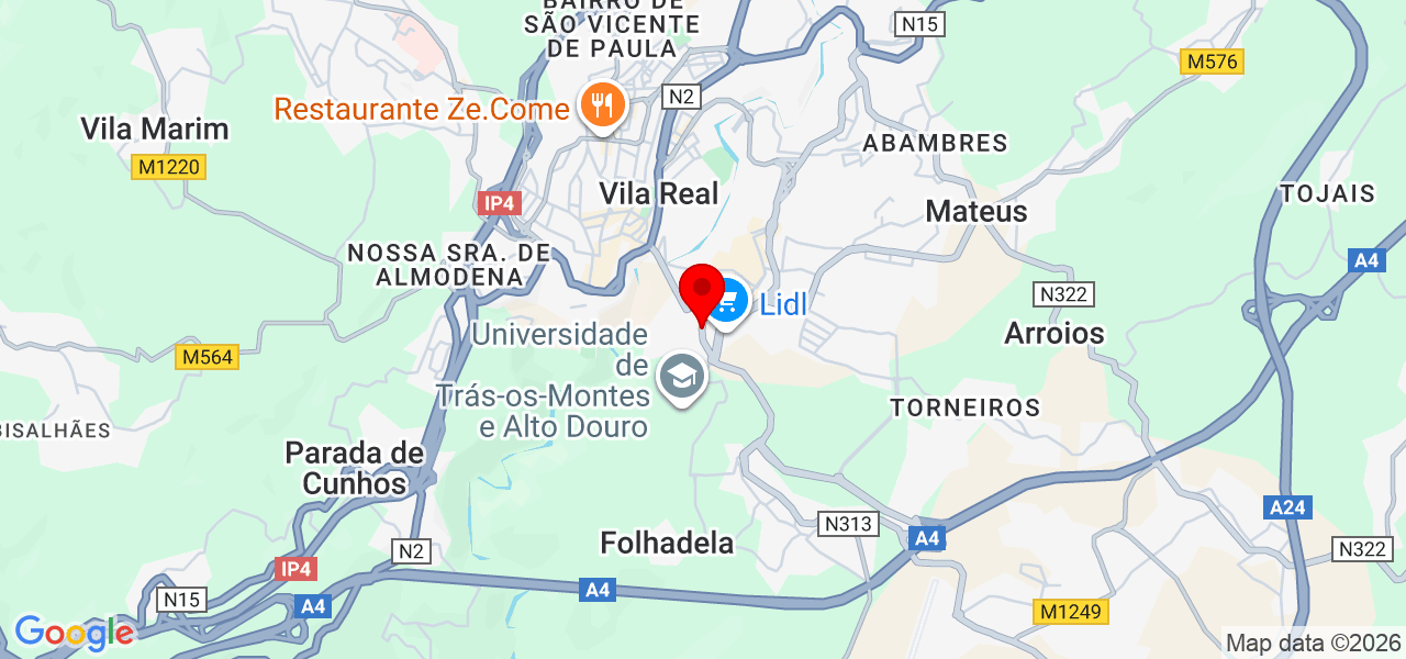Jorge Santos - Vila Real - Vila Real - Mapa
