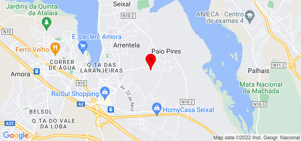 N.F. Remodelações & Pinturas - Setúbal - Seixal - Karte