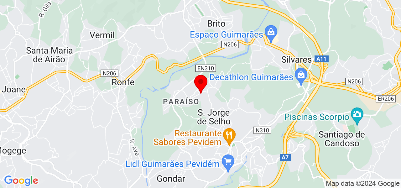 Bruna Oliveira - Braga - Guimarães - Mapa