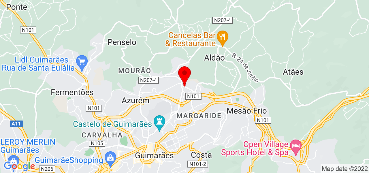 Barbosa - Braga - Guimarães - Mapa