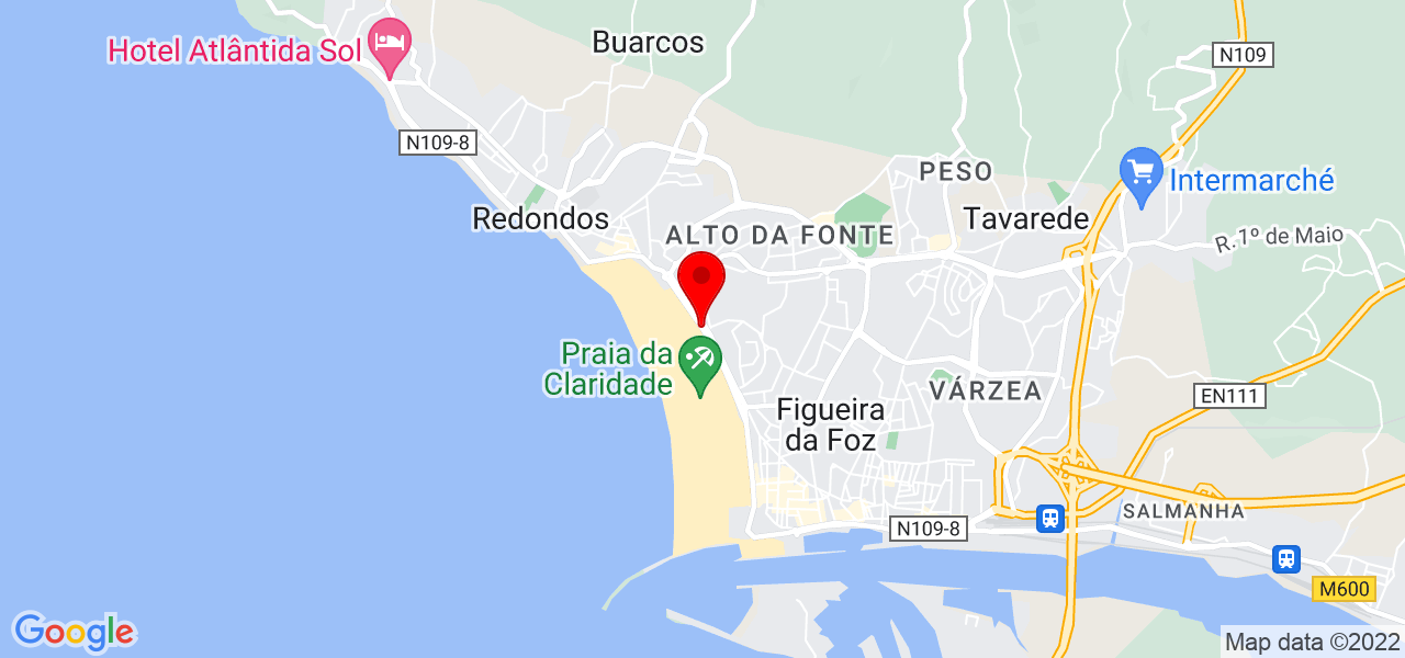 Randes Nunes - Coimbra - Figueira da Foz - Mapa