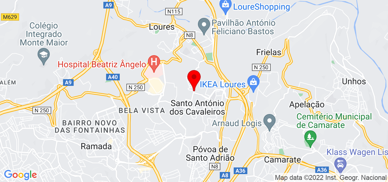 Patas com pinta - Lisboa - Loures - Mapa