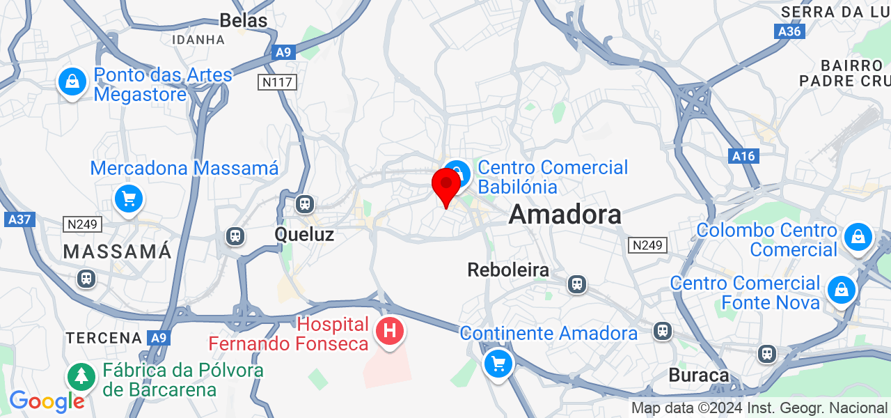 A&amp;G Remodela&ccedil;&atilde;o - Lisboa - Amadora - Mapa