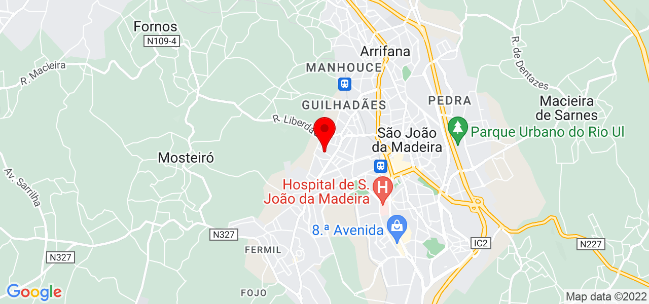 Aranha - Aveiro - Santa Maria da Feira - Mapa