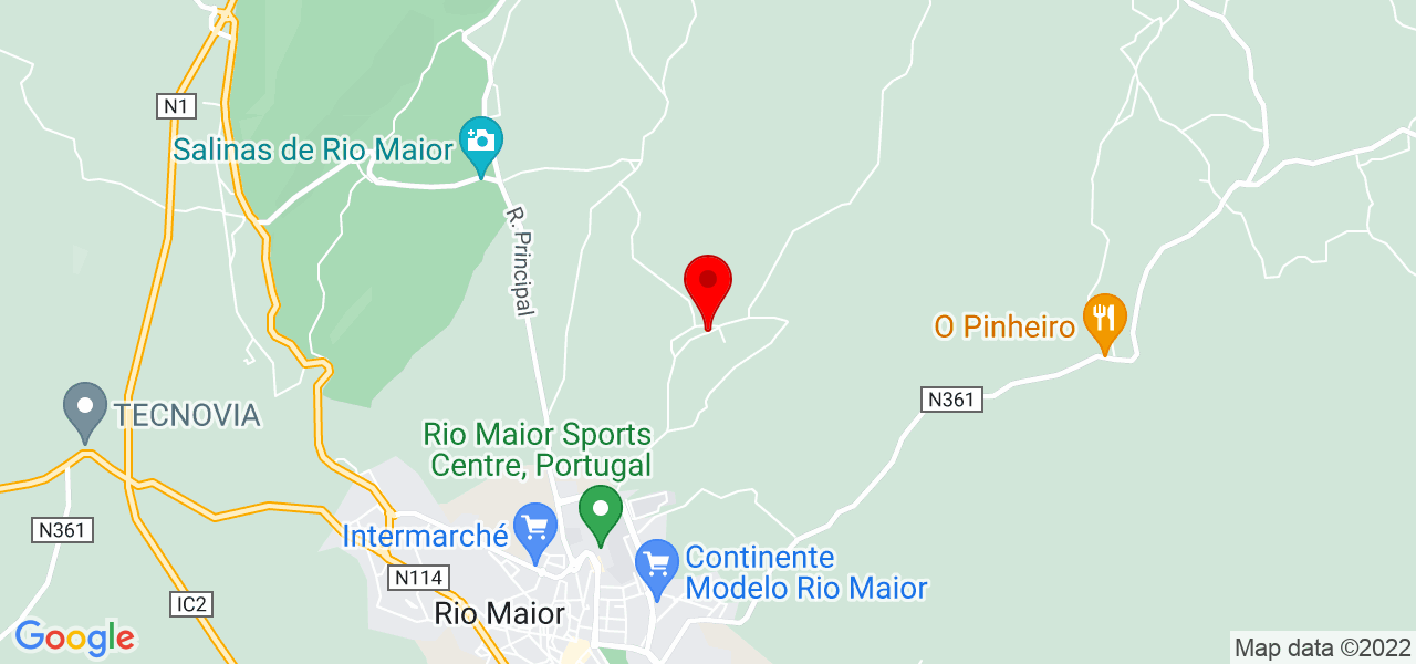 Ant&oacute;nio Jorge da Silva Madeira - Santarém - Rio Maior - Mapa