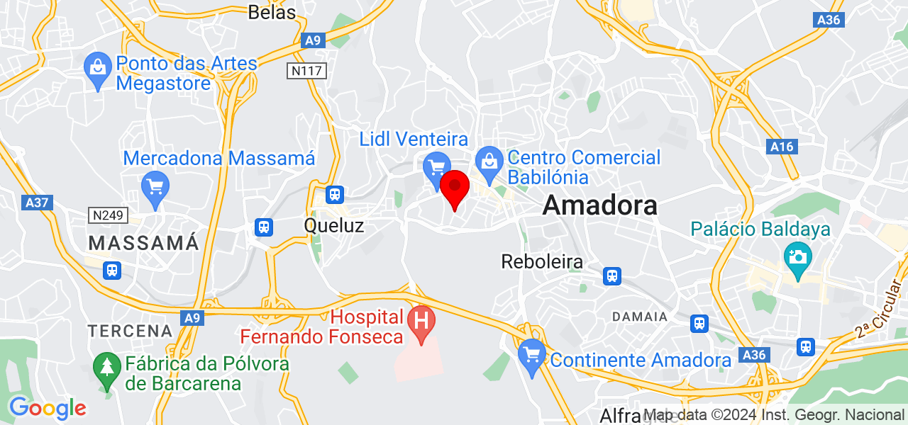 Vanda Matilde - Lisboa - Amadora - Mapa
