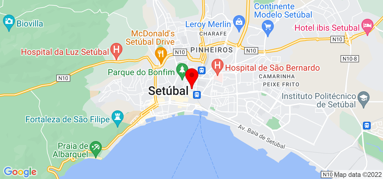 Recta Per&iacute;metro - Setúbal - Setúbal - Mapa