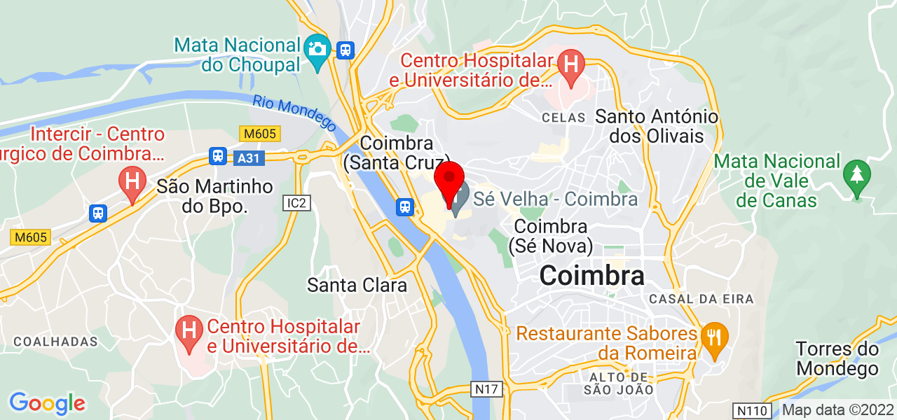 Maria Jo&atilde;o Moreira - Coimbra - Coimbra - Mapa