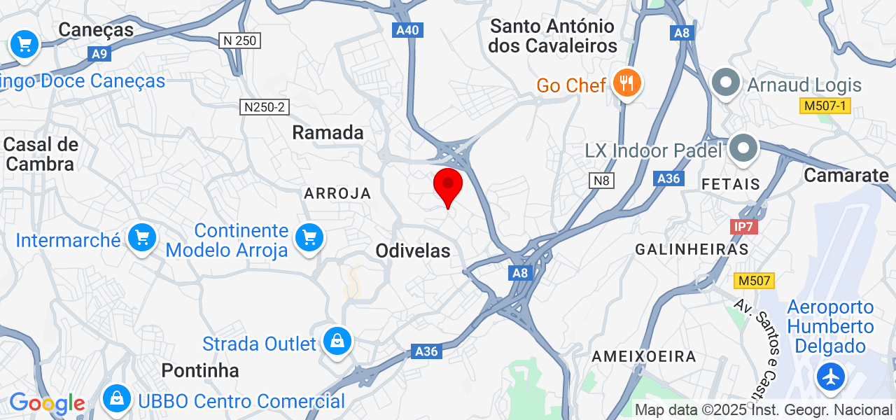 Juliene Ramos - Lisboa - Odivelas - Mapa