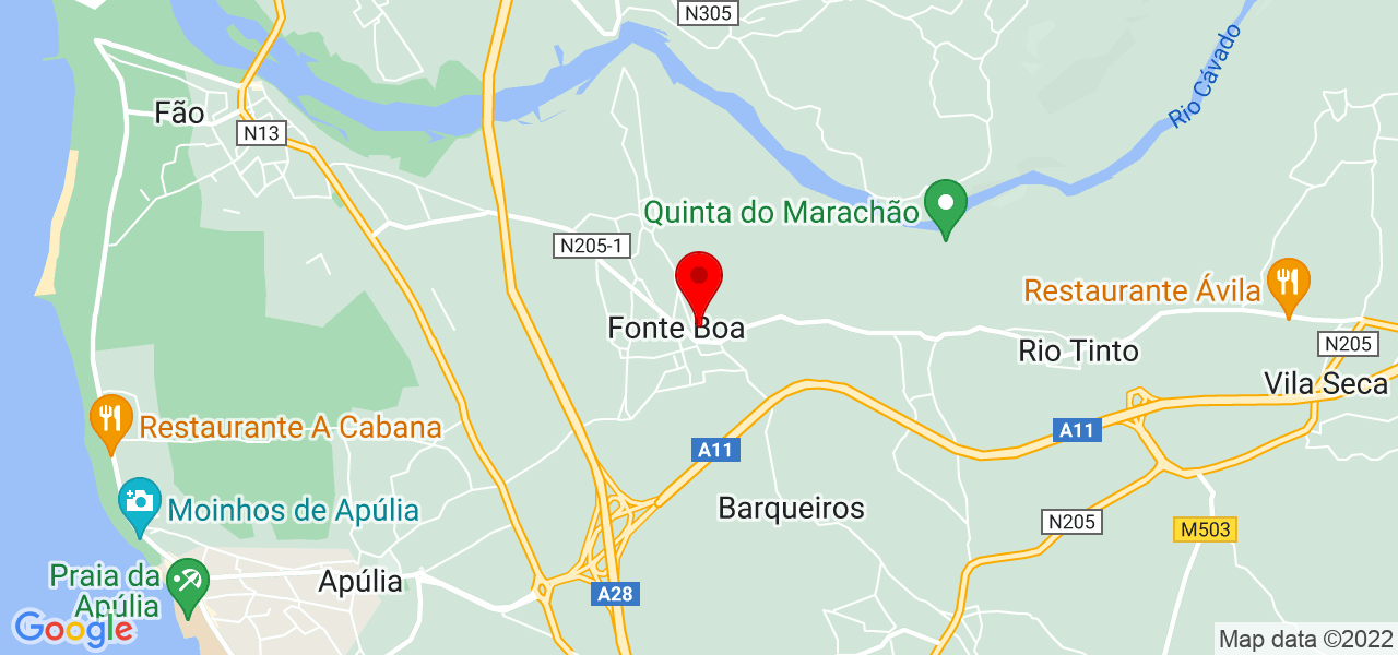 F&aacute;tima Cruz - Braga - Esposende - Mapa