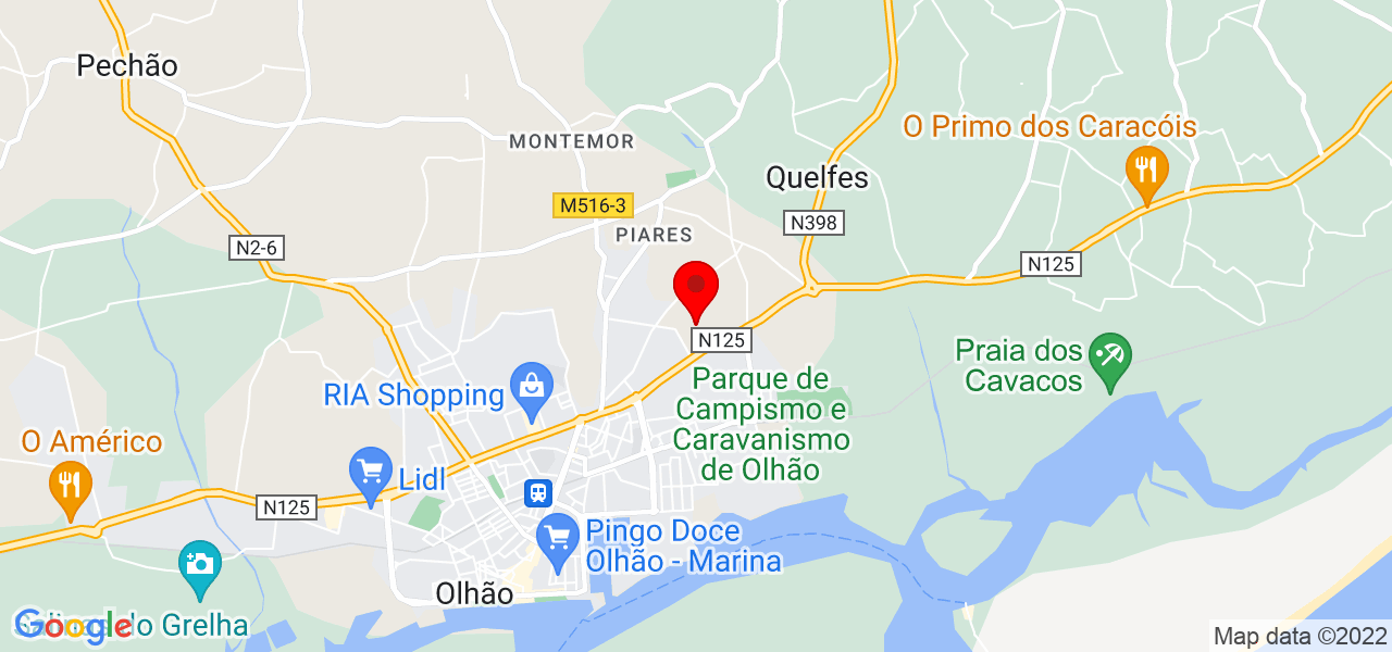 Maria Ferreira - Faro - Olhão - Mapa